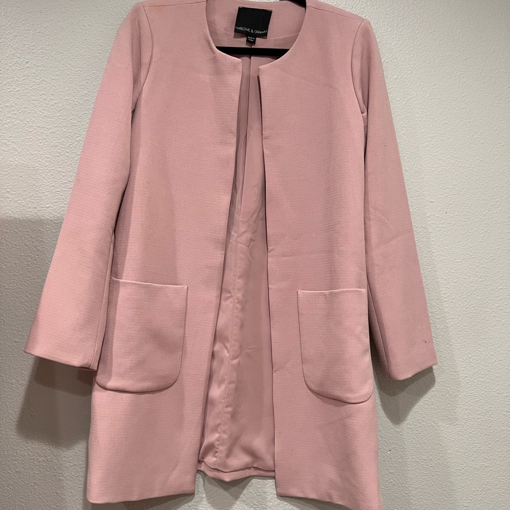 Harlow and graham jacket in blush pinky/plum color